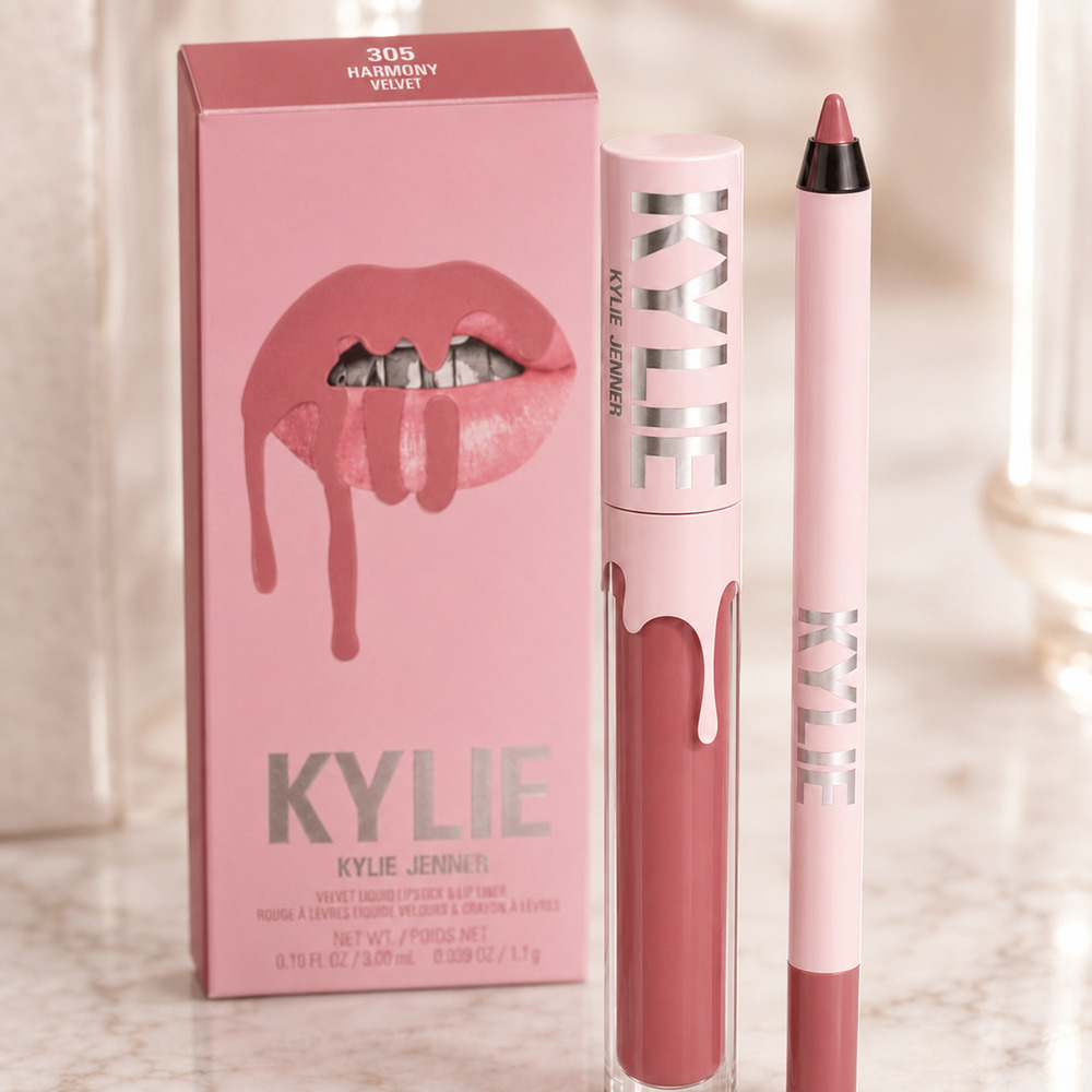 Kylie Cosmetics 305 Harmony Velvet Lip Kit Lipstick Liner New NIB - Picture 3 of 6